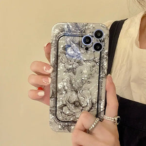 Korean Retro Conch Shell Pattern Flower Soft Case For IPhone