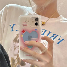 Load image into Gallery viewer, Laser Pink Love heart Pattern phone Case For iphone