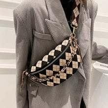 Load image into Gallery viewer, Lattice Chest Crossbody Shoulder Chain Purse