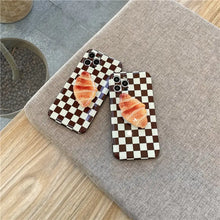 Load image into Gallery viewer, Lattice Lovely Croissant Bracket phone Case For iphone