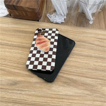 Load image into Gallery viewer, Lattice Lovely Croissant Bracket phone Case For iphone