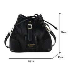 Load image into Gallery viewer, PU Leather Bucket Crossbody Bag