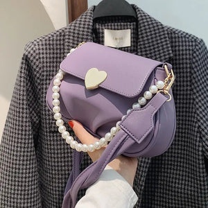 PU Leather Chain Crossbody Fashion Lady Simple Shoulder Bag