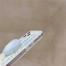 Load image into Gallery viewer, Letter Love Heart Crystal Bracket Clear Soft Case For IPhone
