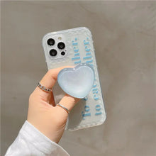 Load image into Gallery viewer, Letter Love Heart Crystal Bracket Clear Soft Case For IPhone