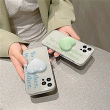 Load image into Gallery viewer, Letter Love Heart Crystal Bracket Clear Soft Case For IPhone