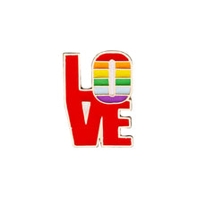 Load image into Gallery viewer, LGBT Flag Rainbow Brooches - LOVE