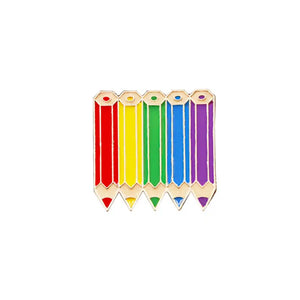 LGBT Flag Rainbow Brooches - Pencil