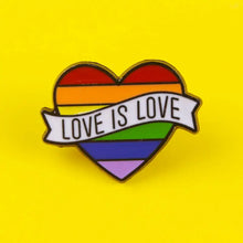 Load image into Gallery viewer, LGBT Rainbow Love Badges