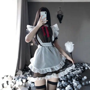 Lolita Late Night French Maid Costume - black