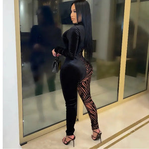 Long Sleeve One Piece Elegant Jumpsuit