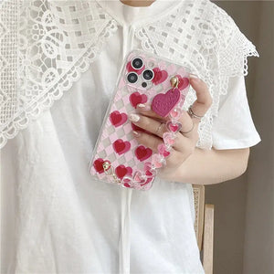 Love Heart Bracelet Clear Soft Phone Case For IPhone
