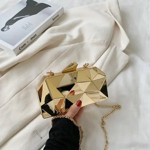 All-match Chain Shoulder Fashion Bag - Gold