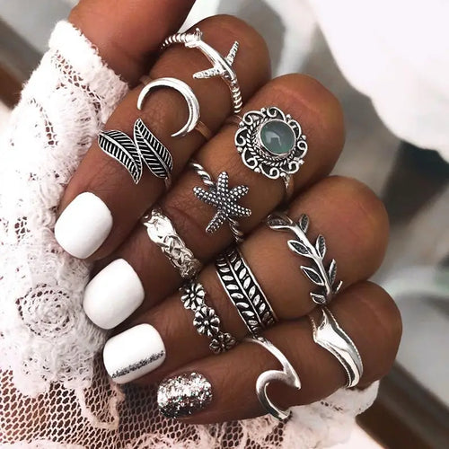 Matching Bohemian Fashion Fidget Ring Sets