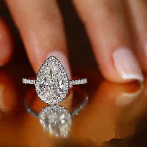 Micro Paved Crystal Zircon Elegant Ring
