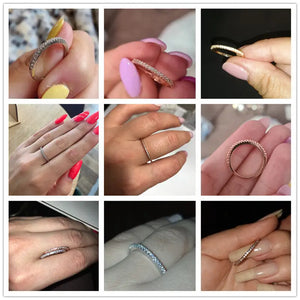 Minimalist Brilliant Cubic Zircon High Quality Ring