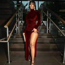 Load image into Gallery viewer, Monte Carlo Velvet Ruched Dress