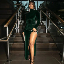 Load image into Gallery viewer, Monte Carlo Velvet Ruched Dress