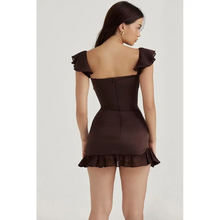 Load image into Gallery viewer, V-Neck Ruffled Skinny A Line Mini Dress
