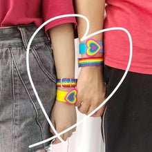 Load image into Gallery viewer, Nepal Rainbow Pride Woven Bracelet
