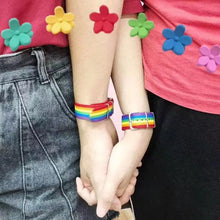 Load image into Gallery viewer, Nepal Rainbow Pride Woven Bracelet