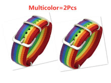 Load image into Gallery viewer, Nepal Rainbow Pride Woven Bracelet - Multicolor-2pcs