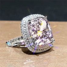 Load image into Gallery viewer, Big Pink Cubic Zirconia Ring - 8 / F1518