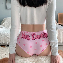 Load image into Gallery viewer, Pink Letter Heart Printed Cotton Seamless Underwear