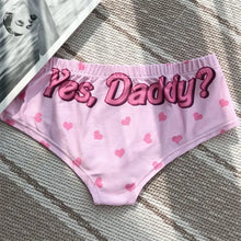 Load image into Gallery viewer, Pink Letter Heart Printed Cotton Seamless Underwear