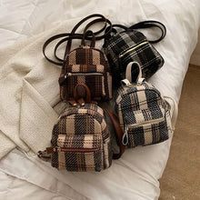 Load image into Gallery viewer, Plaid Large Capacity Stripe Style Fashionable Backpack
