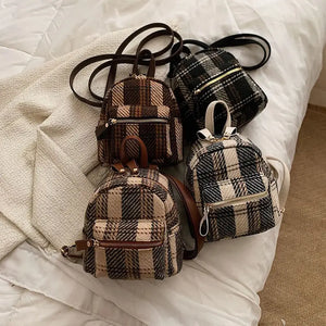 Plaid Large Capacity Stripe Style Fashionable Backpack