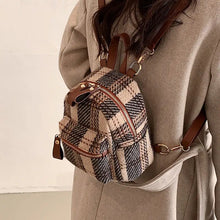 Load image into Gallery viewer, Plaid Large Capacity Stripe Style Fashionable Backpack