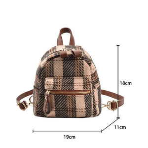Plaid Large Capacity Stripe Style Fashionable Backpack