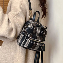 Load image into Gallery viewer, Plaid Large Capacity Stripe Style Fashionable Backpack