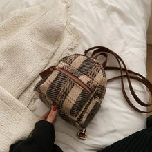 Load image into Gallery viewer, Plaid Large Capacity Stripe Style Fashionable Backpack