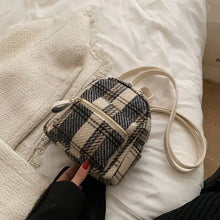 Load image into Gallery viewer, Plaid Large Capacity Stripe Style Fashionable Backpack