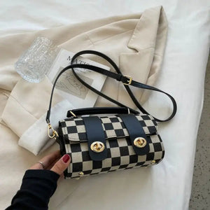 Plaid Vintage Chain High Quality Retro Small Shoulder Bag -