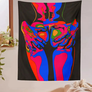 Psychedelic 80s Aesthetic Wall Tapestry