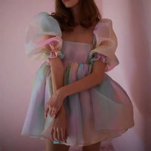 Load image into Gallery viewer, Puff Sleeve Tulle Tutu Princess Dress
