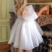 Load image into Gallery viewer, Puff Sleeve Tulle Tutu Princess Dress - L / White