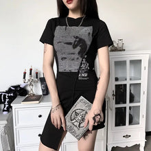 Load image into Gallery viewer, Punk Irregular Black Mini Dress
