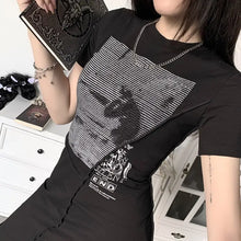 Load image into Gallery viewer, Punk Irregular Black Mini Dress