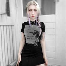 Load image into Gallery viewer, Punk Irregular Black Mini Dress