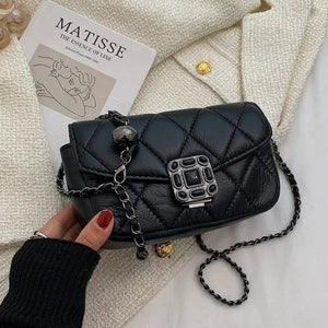 Quilted PU Leather Crossbody Luxury Handbag