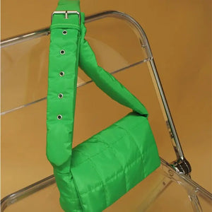 Quilted Plaid Crossbody Luxury Handbag - green