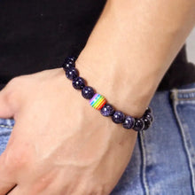 Load image into Gallery viewer, Rainbow Bead Pride Charm Bracelet