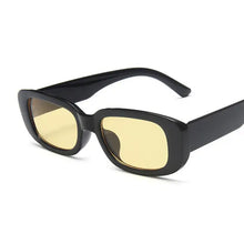 Load image into Gallery viewer, Retro Rectangle Sunglasses - BlackYellow