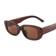 Load image into Gallery viewer, Retro Rectangle Sunglasses - Brown
