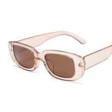 Load image into Gallery viewer, Retro Rectangle Sunglasses - Champagne