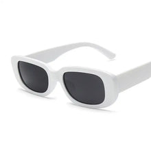 Load image into Gallery viewer, Retro Rectangle Sunglasses - WhiteGray
